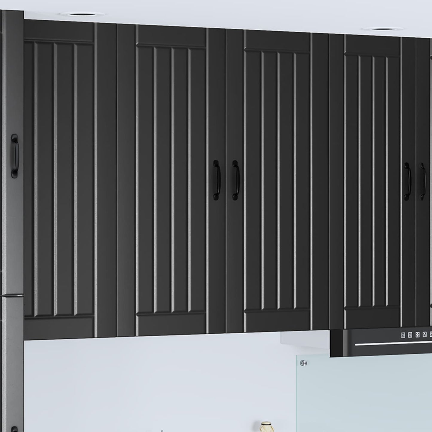 vidaXL Wall Cabinet LUCCA Black 80 x 31 x 100 cm Engineered Wood