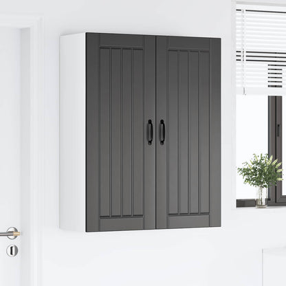 vidaXL Wall Cabinet LUCCA Black 80 x 31 x 100 cm Engineered Wood
