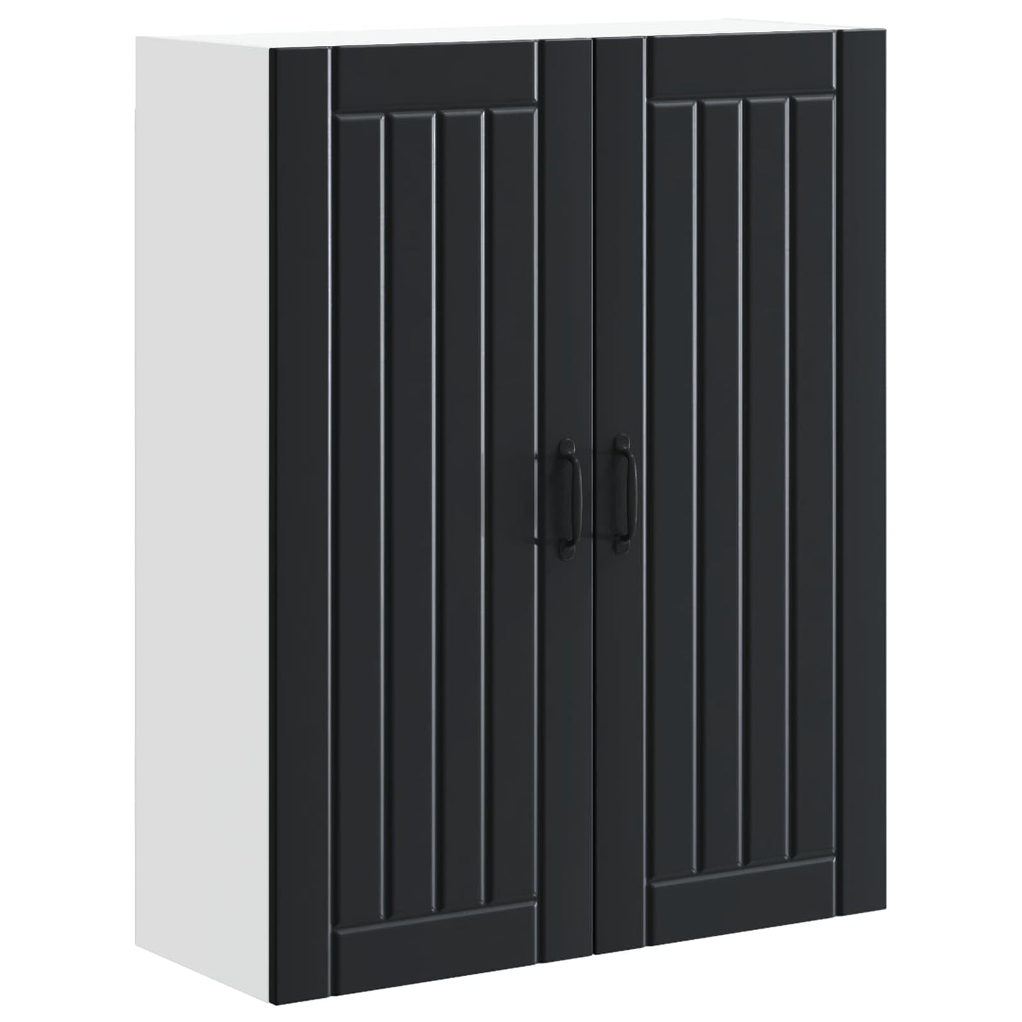 vidaXL Wall Cabinet LUCCA Black 80 x 31 x 100 cm Engineered Wood