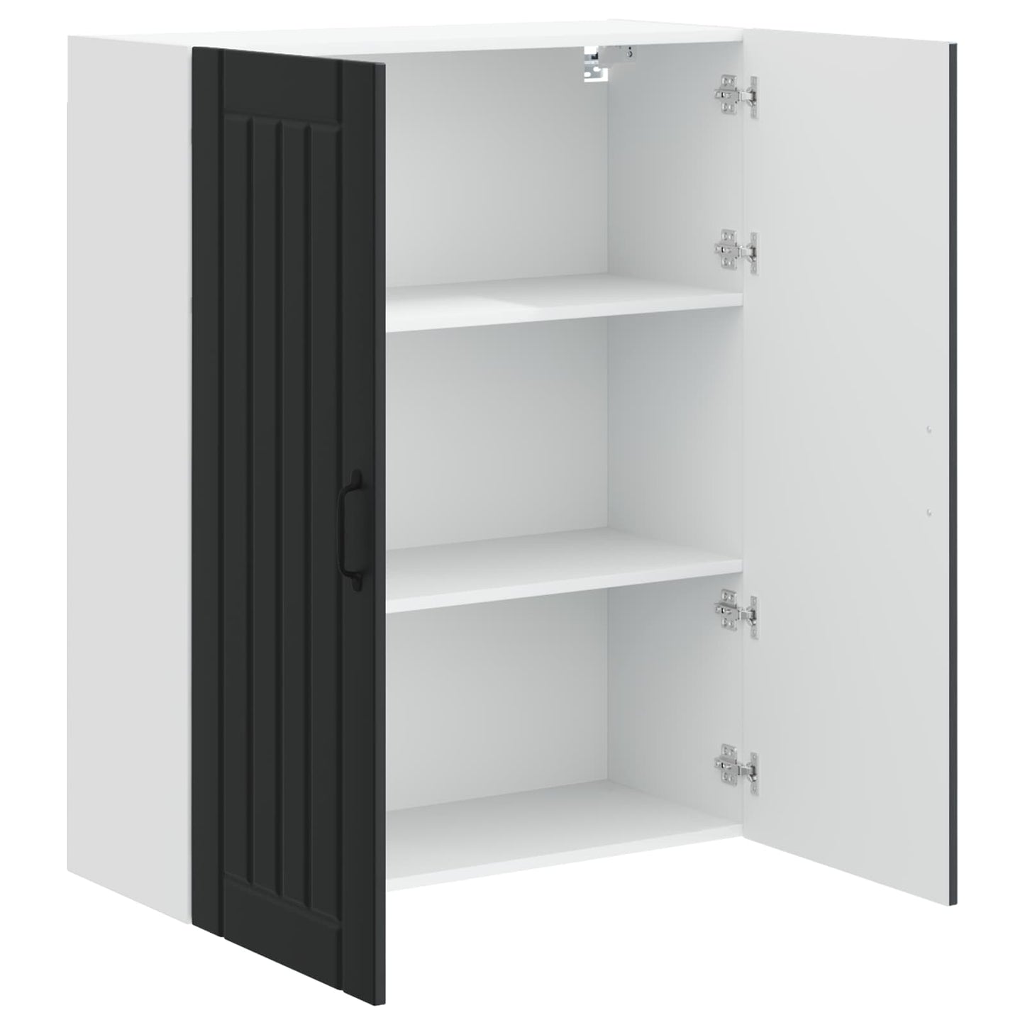 vidaXL Wall Cabinet LUCCA Black 80 x 31 x 100 cm Engineered Wood