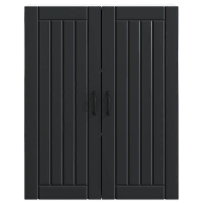 vidaXL Wall Cabinet LUCCA Black 80 x 31 x 100 cm Engineered Wood