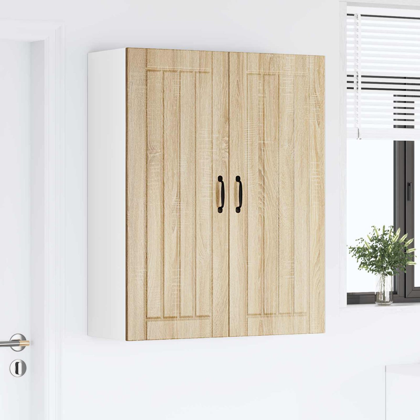 vidaXL Wall Cabinet LUCCA Sonoma Oak 80 x 31 x 100 cm Engineered Wood