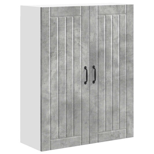 vidaXL Wall Cabinet LUCCA Concrete Grey 80 x 31 x 100 cm