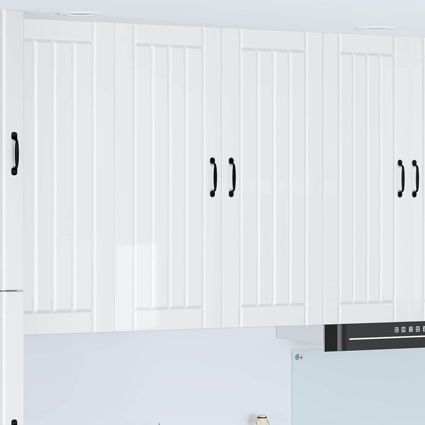 vidaXL Wall Cabinet LUCCA High Gloss White 80 x 31 x 100 cm