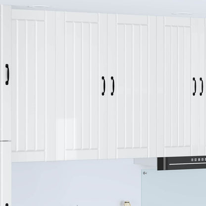 vidaXL Wall Cabinet LUCCA High Gloss White 80 x 31 x 100 cm
