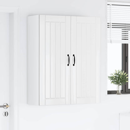 vidaXL Wall Cabinet LUCCA High Gloss White 80 x 31 x 100 cm