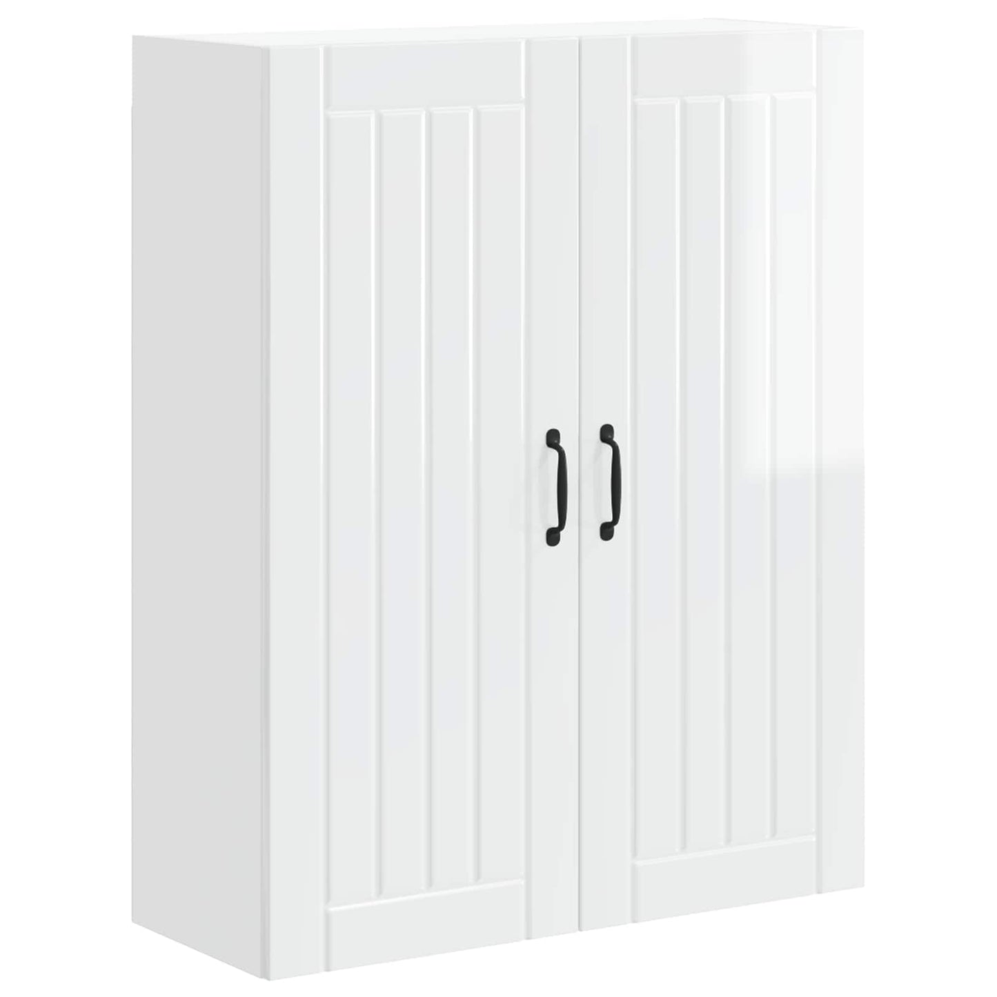 vidaXL Wall Cabinet LUCCA High Gloss White 80 x 31 x 100 cm