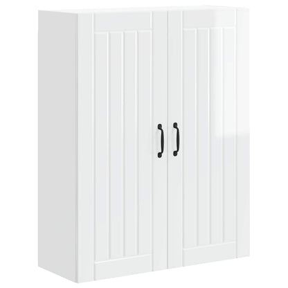 vidaXL Wall Cabinet LUCCA High Gloss White 80 x 31 x 100 cm