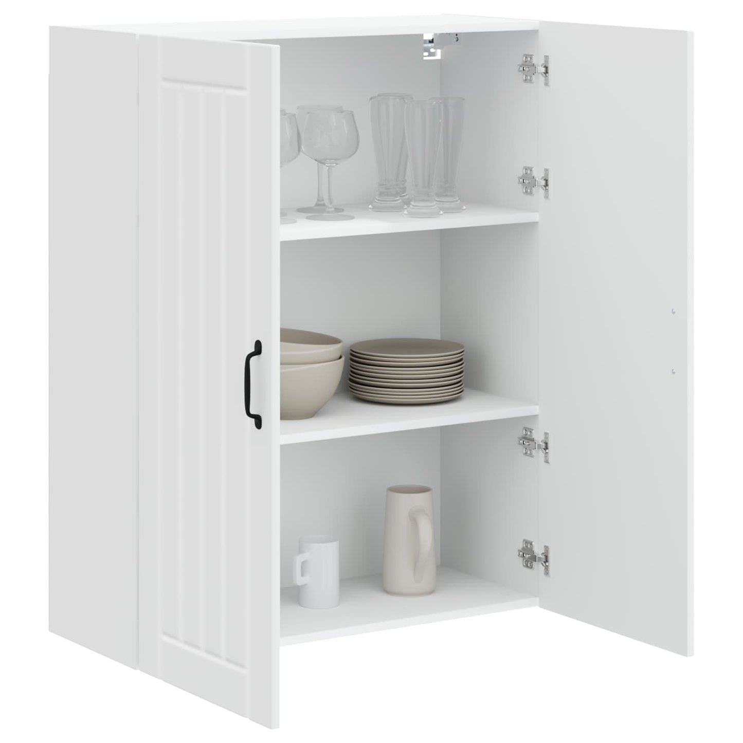 vidaXL Wall Cabinet LUCCA High Gloss White 80 x 31 x 100 cm