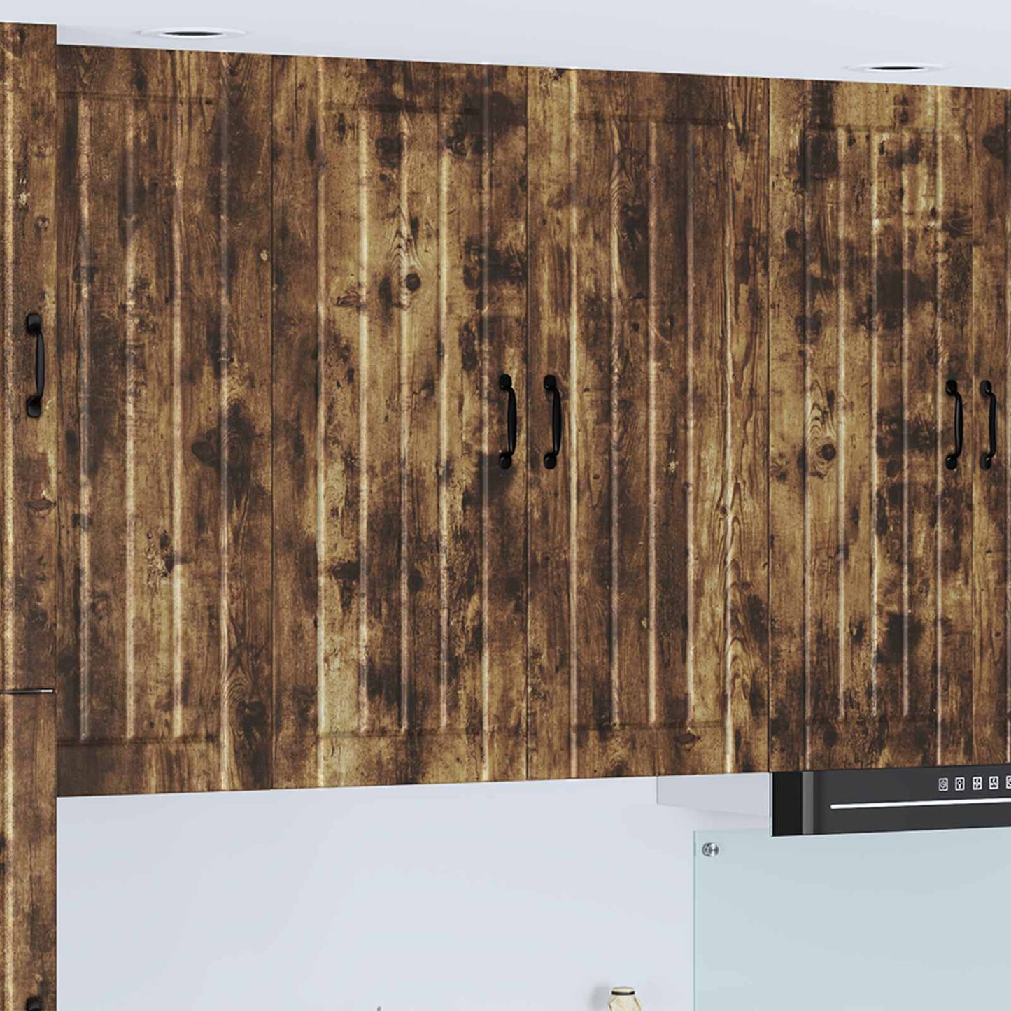 vidaXL Wall Cabinet LUCCA Smoked Oak 80 x 31 x 100 cm Engineered Wood