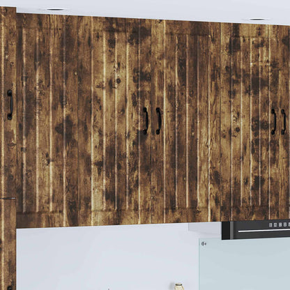 vidaXL Wall Cabinet LUCCA Smoked Oak 80 x 31 x 100 cm Engineered Wood