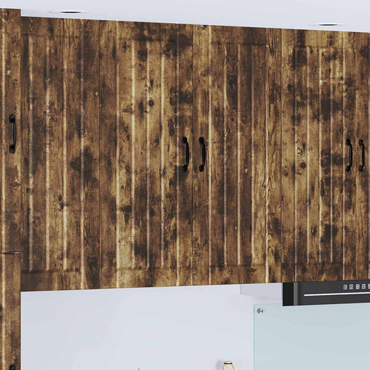 vidaXL Wall Cabinet LUCCA Smoked Oak 80 x 31 x 100 cm Engineered Wood
