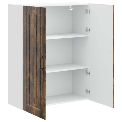 vidaXL Wall Cabinet LUCCA Smoked Oak 80 x 31 x 100 cm Engineered Wood