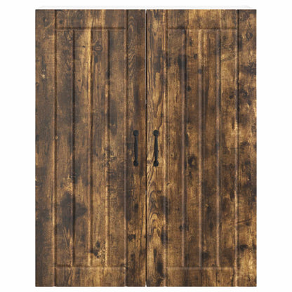 vidaXL Wall Cabinet LUCCA Smoked Oak 80 x 31 x 100 cm Engineered Wood