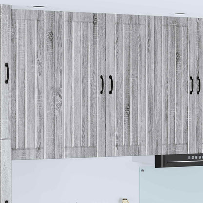 vidaXL Wall Cabinet LUCCA Grey Sonoma 80 x 31 x 100 cm Engineered Wood