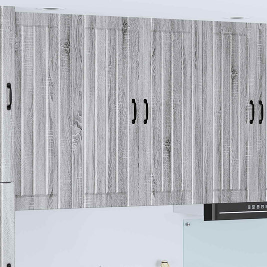 vidaXL Wall Cabinet LUCCA Grey Sonoma 80 x 31 x 100 cm Engineered Wood