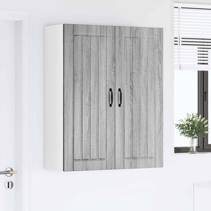 vidaXL Wall Cabinet LUCCA Grey Sonoma 80 x 31 x 100 cm Engineered Wood