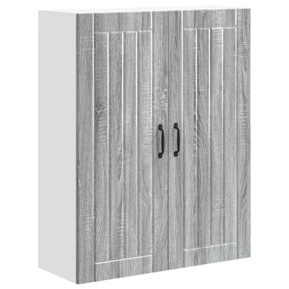 vidaXL Wall Cabinet LUCCA Grey Sonoma 80 x 31 x 100 cm Engineered Wood