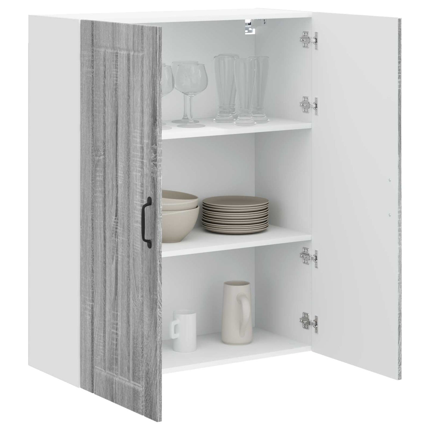 vidaXL Wall Cabinet LUCCA Grey Sonoma 80 x 31 x 100 cm Engineered Wood