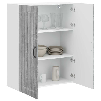vidaXL Wall Cabinet LUCCA Grey Sonoma 80 x 31 x 100 cm Engineered Wood