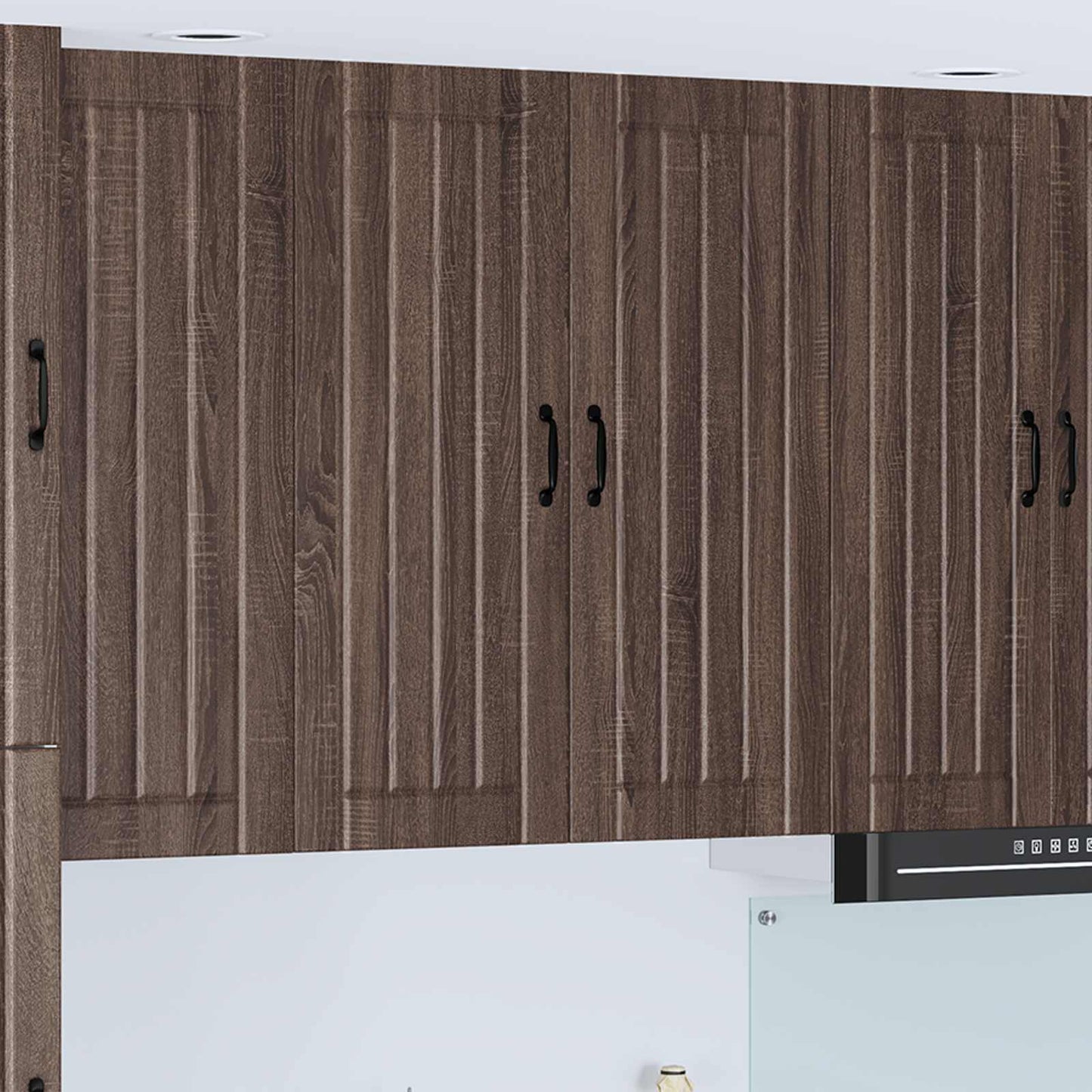 vidaXL Wall Cabinet LUCCA Brown Oak 80 x 31 x 100 cm Engineered Wood