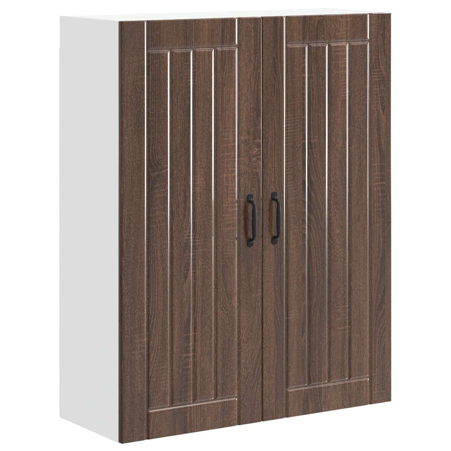 vidaXL Wall Cabinet LUCCA Brown Oak 80 x 31 x 100 cm Engineered Wood