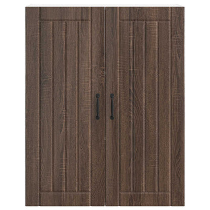 vidaXL Wall Cabinet LUCCA Brown Oak 80 x 31 x 100 cm Engineered Wood