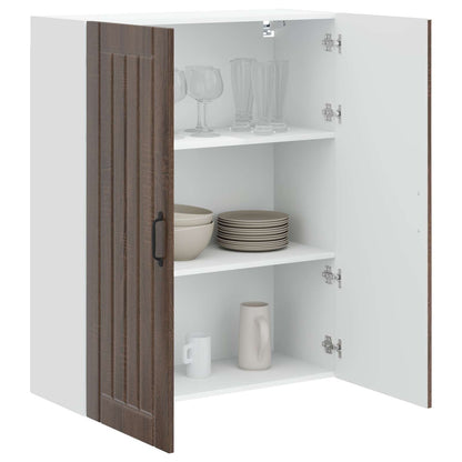 vidaXL Wall Cabinet LUCCA Brown Oak 80 x 31 x 100 cm Engineered Wood