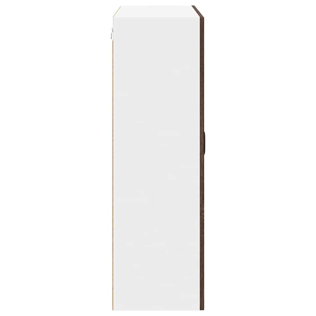 vidaXL Wall Cabinet LUCCA Brown Oak 80 x 31 x 100 cm Engineered Wood