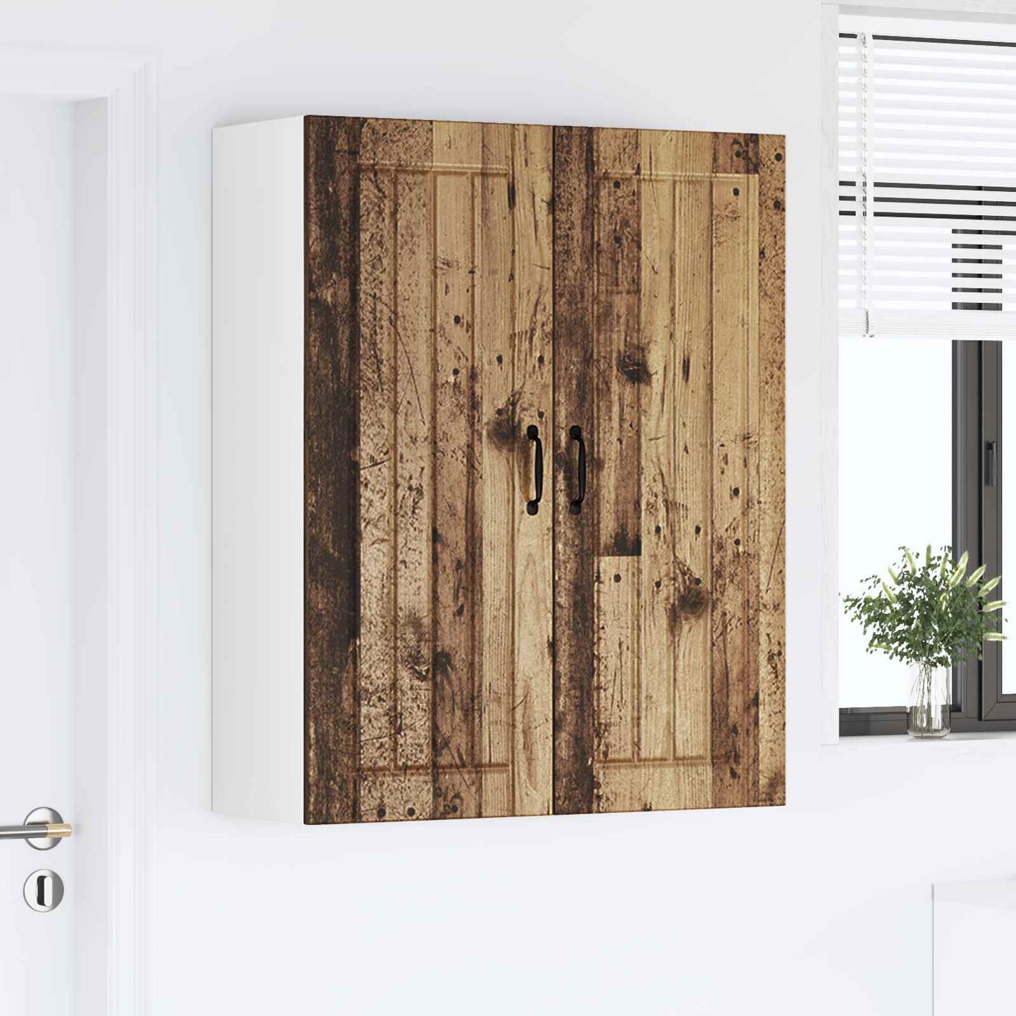 vidaXL Wall Cabinet LUCCA Old Wood 80 x 31 x 100 cm Engineered Wood