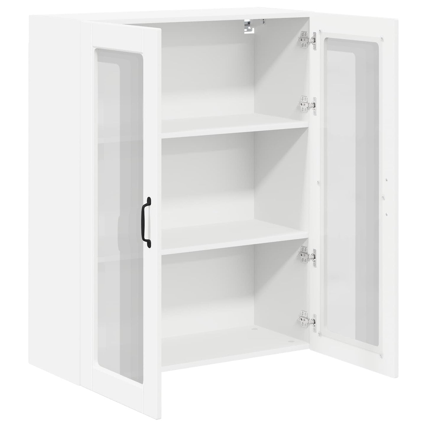 vidaXL Wall Glass Cabinet LUCCA White 80 x 31 x 100 cm Engineered Wood