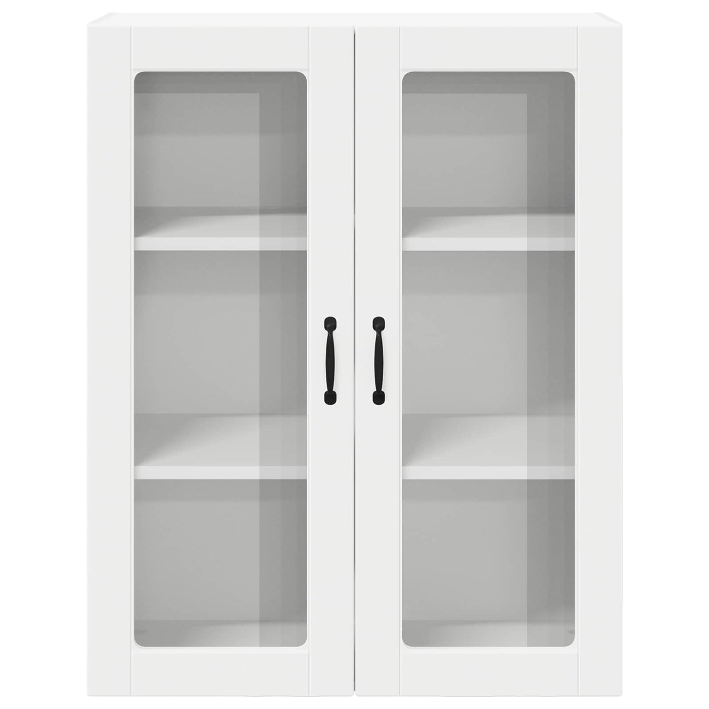 vidaXL Wall Glass Cabinet LUCCA White 80 x 31 x 100 cm Engineered Wood