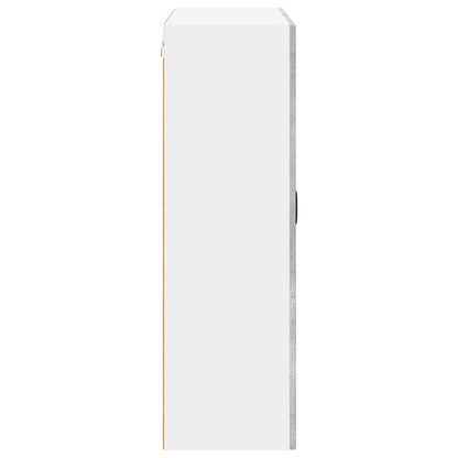 vidaXL Wall Glass Cabinet LUCCA Concrete Grey 80 x 31 x 100 cm