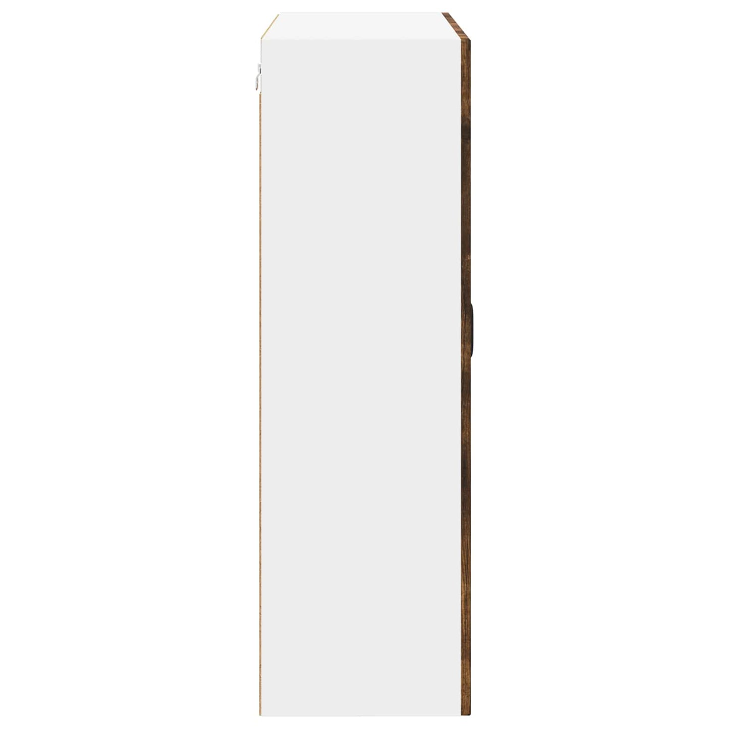 vidaXL Wall Glass Cabinet LUCCA Smoked Oak 80 x 31 x 100 cm