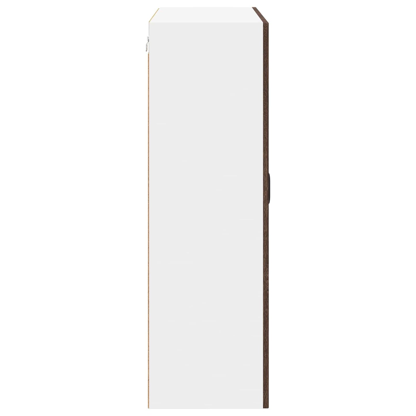 vidaXL Wall Glass Cabinet LUCCA Brown Oak 80 x 31 x 100 cm
