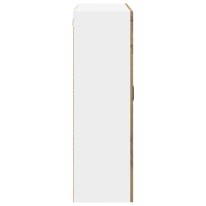 vidaXL Wall Glass Cabinet LUCCA Artisan Oak 80 x 31 x 100 cm