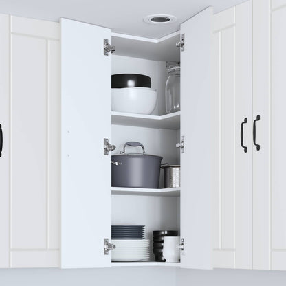 vidaXL Wall Corner Cabinet LUCCA White 57 x 57 x 100 cm