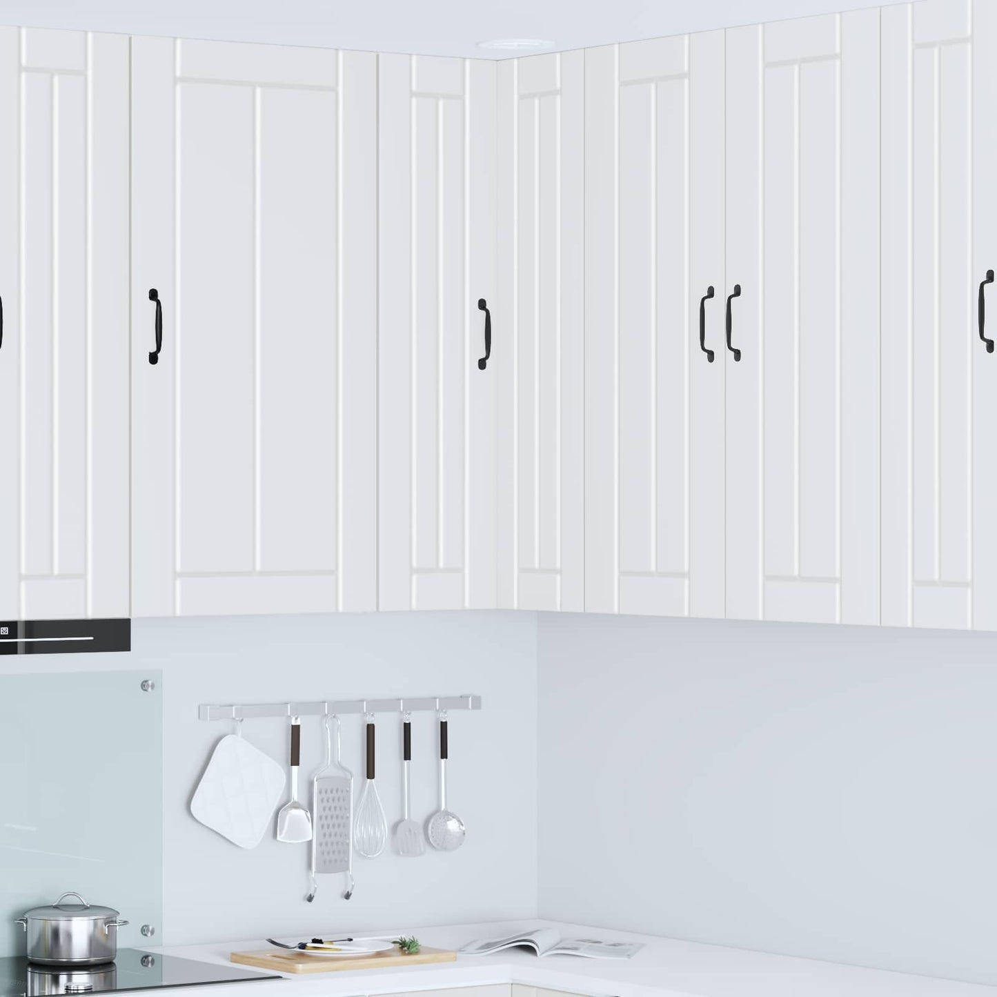 vidaXL Wall Corner Cabinet LUCCA White 57 x 57 x 100 cm