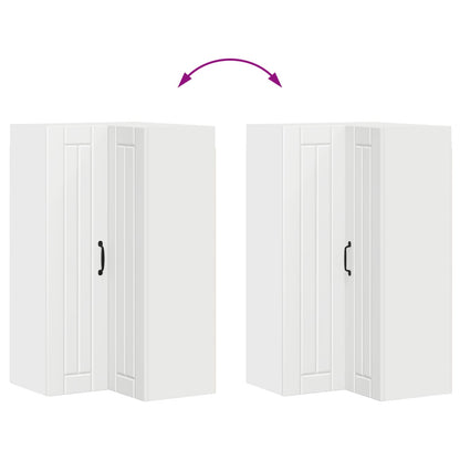 vidaXL Wall Corner Cabinet LUCCA White 57 x 57 x 100 cm