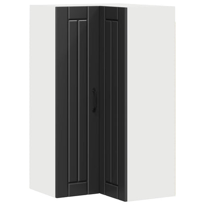 vidaXL Wall Corner Cabinet LUCCA Black 57 x 57 x 100 cm