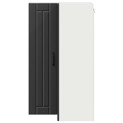 vidaXL Wall Corner Cabinet LUCCA Black 57 x 57 x 100 cm