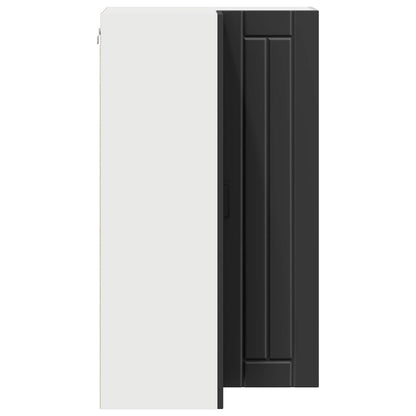 vidaXL Wall Corner Cabinet LUCCA Black 57 x 57 x 100 cm