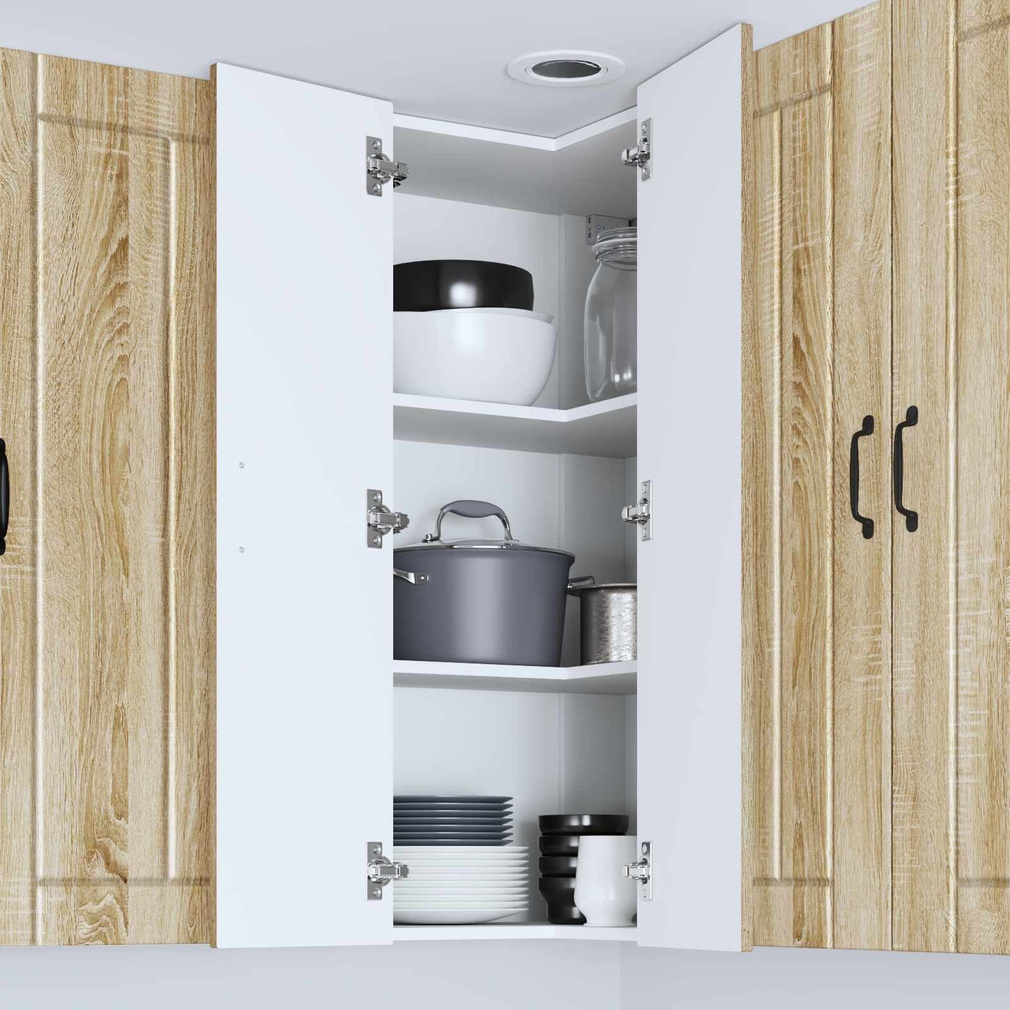 vidaXL Wall Corner Cabinet LUCCA Sonoma Oak 57 x 57 x 100 cm