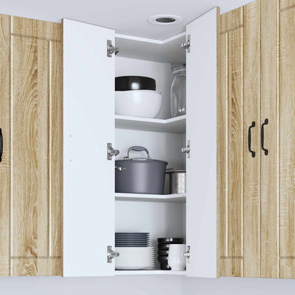 vidaXL Wall Corner Cabinet LUCCA Sonoma Oak 57 x 57 x 100 cm