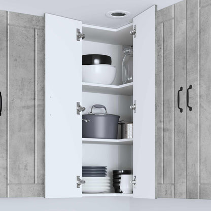 vidaXL Wall Corner Cabinet LUCCA Concrete Grey 57 x 57 x 100 cm