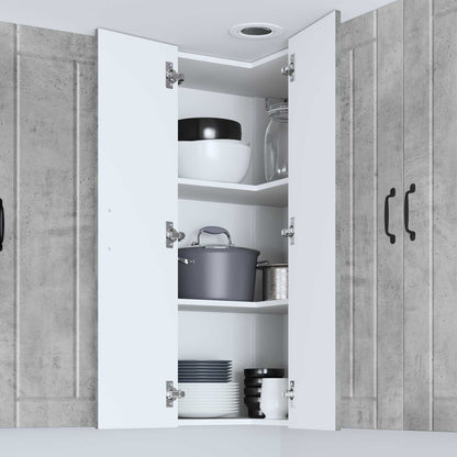 vidaXL Wall Corner Cabinet LUCCA Concrete Grey 57 x 57 x 100 cm
