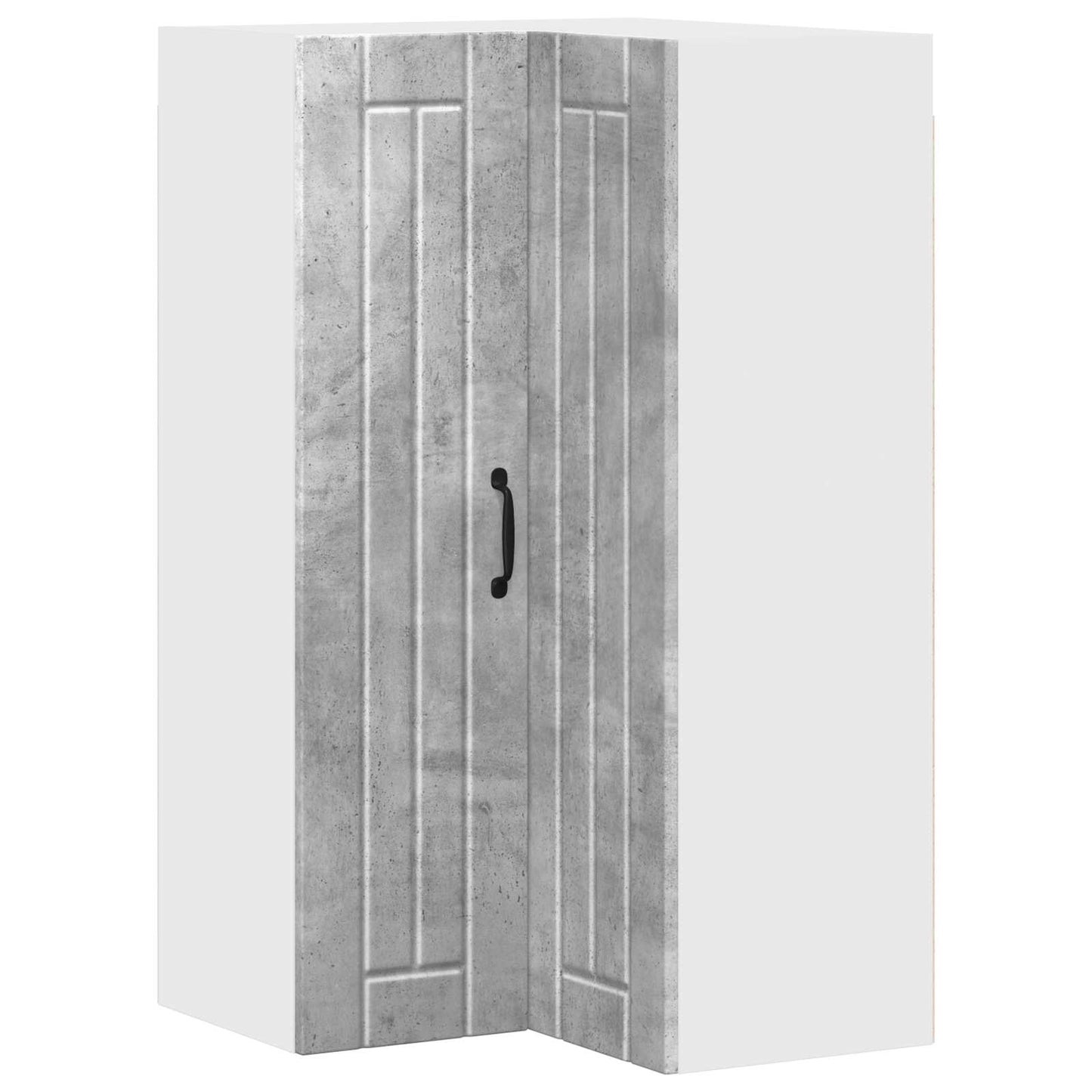 vidaXL Wall Corner Cabinet LUCCA Concrete Grey 57 x 57 x 100 cm
