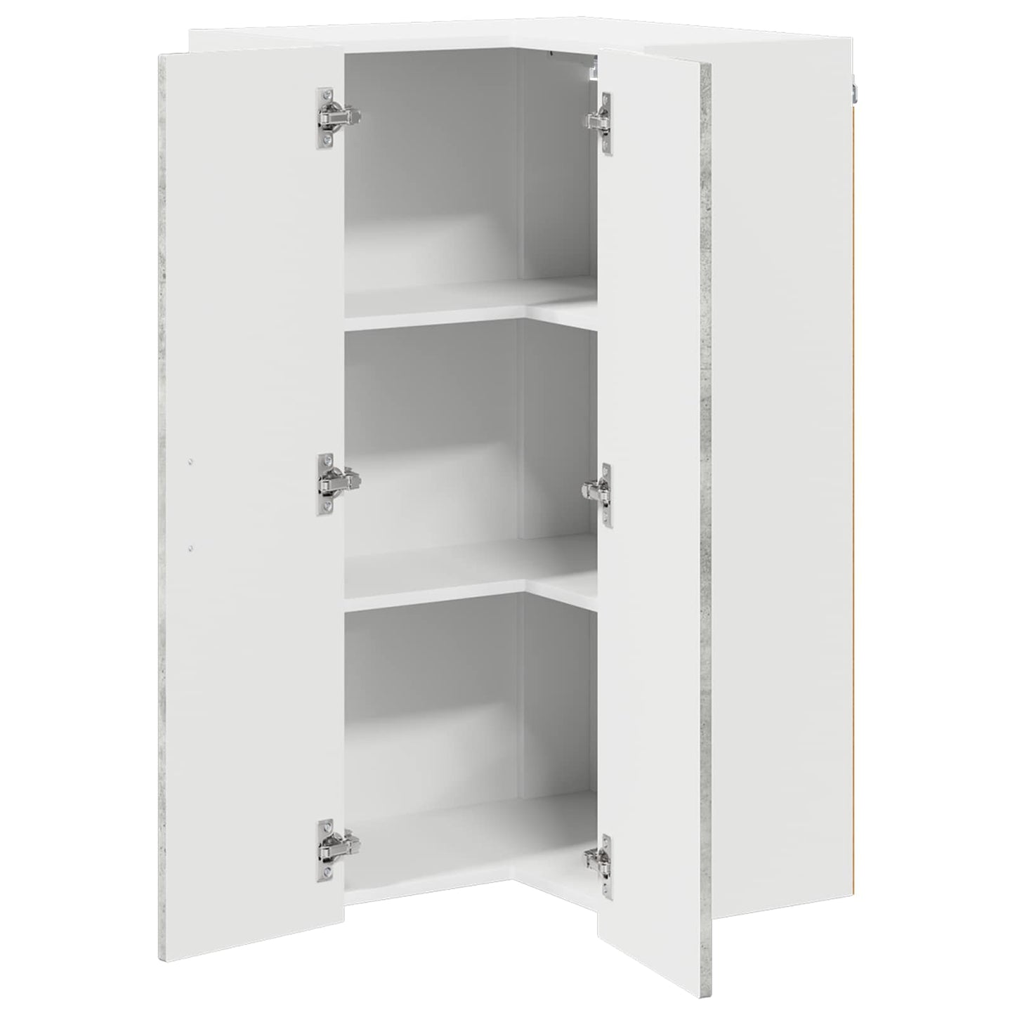 vidaXL Wall Corner Cabinet LUCCA Concrete Grey 57 x 57 x 100 cm