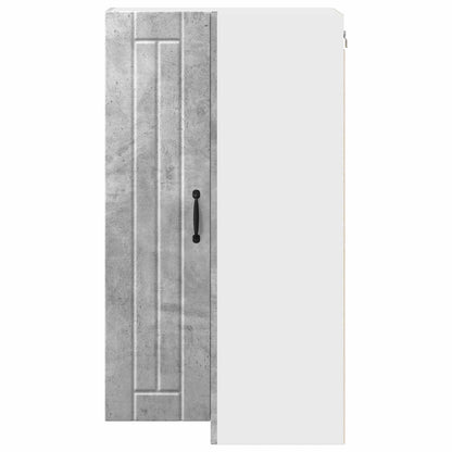 vidaXL Wall Corner Cabinet LUCCA Concrete Grey 57 x 57 x 100 cm