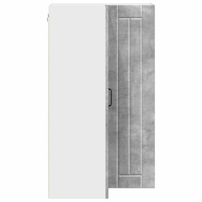 vidaXL Wall Corner Cabinet LUCCA Concrete Grey 57 x 57 x 100 cm